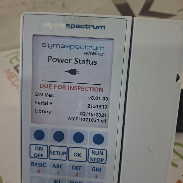 Baxter Sigma Spectrum 8.01.00 w/o Battery Infusion Pump