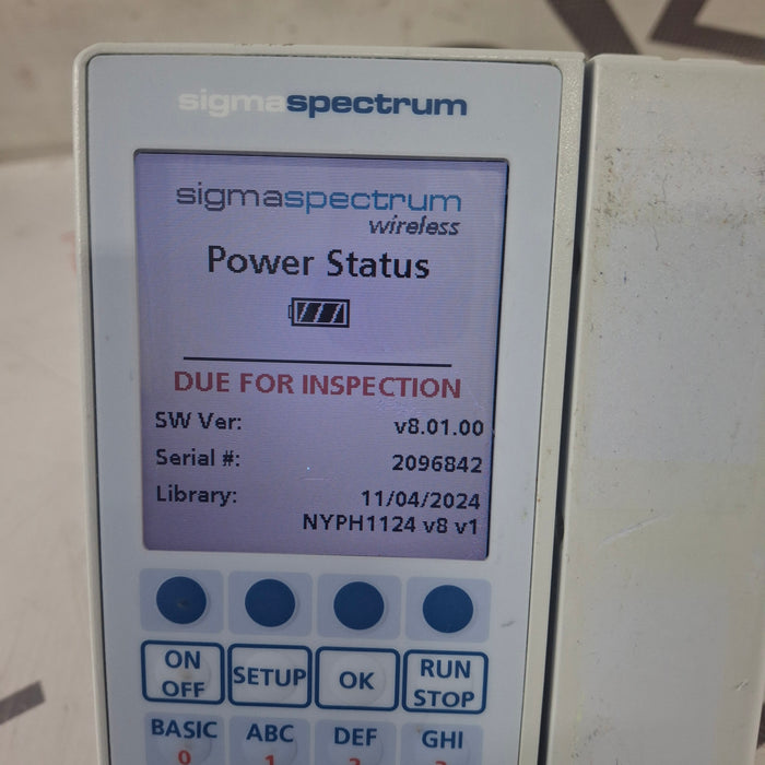 Baxter Sigma Spectrum 8.01.00 w/o Battery Infusion Pump