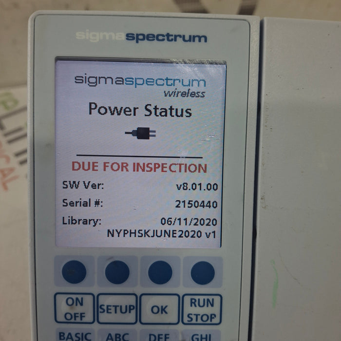 Baxter Sigma Spectrum 8.01.00 w/o Battery Infusion Pump