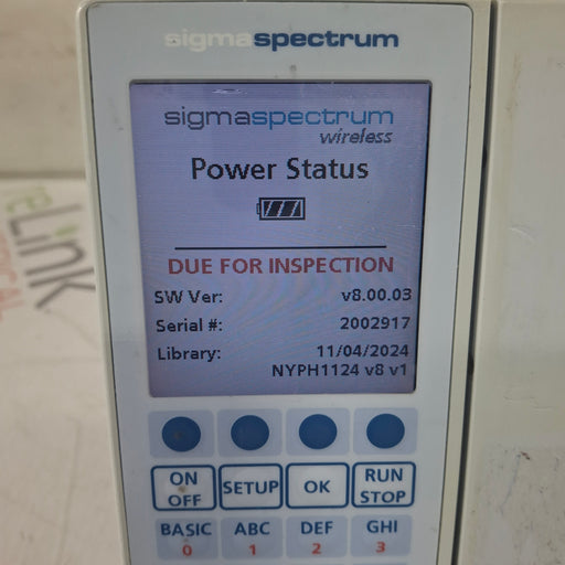 Baxter Baxter Sigma Spectrum 8.00.03 w/o Battery Infusion Pump Infusion Pump reLink Medical
