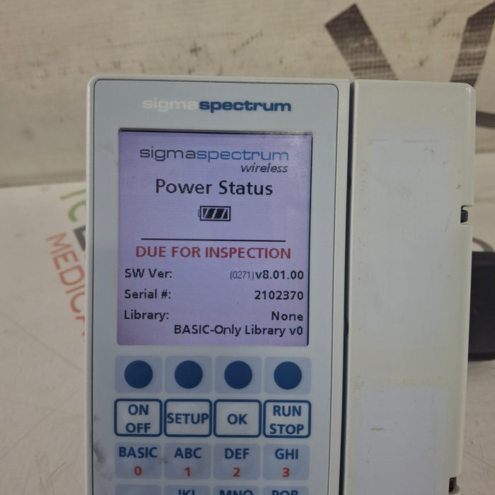 Baxter Sigma Spectrum 8.01.00 w/o Battery Infusion Pump