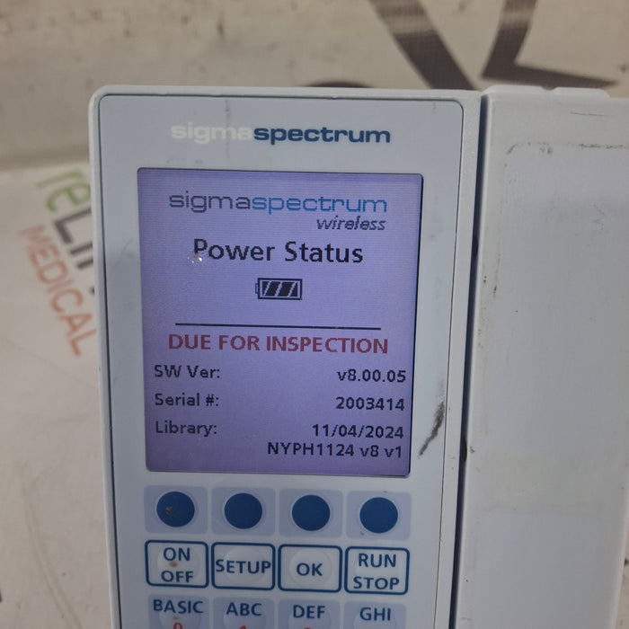 Baxter Sigma Spectrum 8.00.05 w/o Battery Infusion Pump