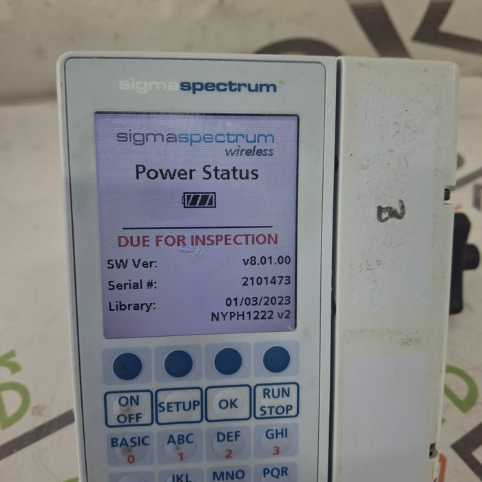 Baxter Sigma Spectrum 8.01.00 w/o Battery Infusion Pump