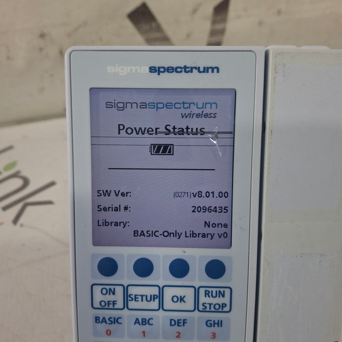 Baxter Sigma Spectrum 8.01.00 w/o Battery Infusion Pump