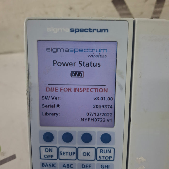 Baxter Sigma Spectrum 8.01.00 w/o Battery Infusion Pump