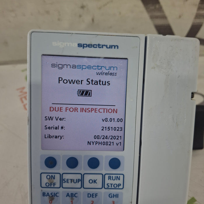 Baxter Sigma Spectrum 8.01.00 w/o Battery Infusion Pump