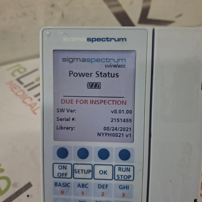 Baxter Sigma Spectrum 8.01.00 w/o Battery Infusion Pump