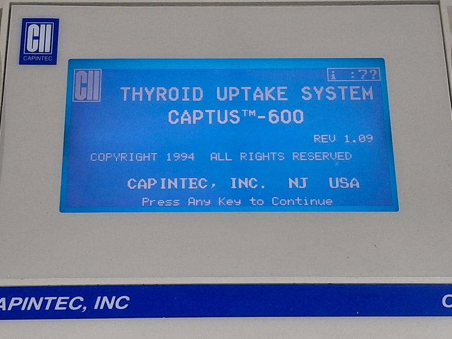Capintec Captus 600 Portable Thyroid Uptake System