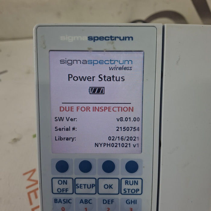 Baxter Sigma Spectrum 8.01.00 w/o Battery Infusion Pump