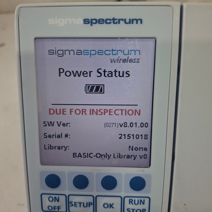 Baxter Sigma Spectrum 8.01.00 w/o Battery Infusion Pump