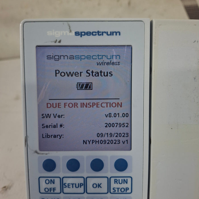 Baxter Sigma Spectrum 8.01.00 w/o Battery Infusion Pump