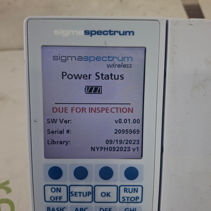 Baxter Sigma Spectrum 8.01.00 w/o Battery Infusion Pump