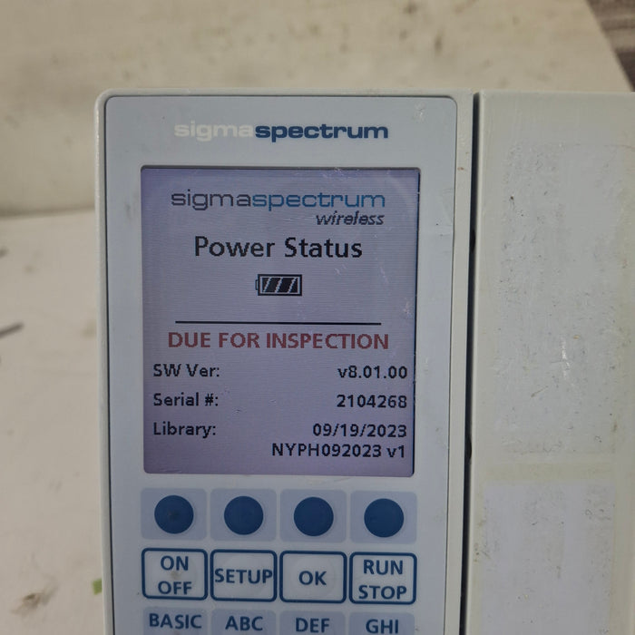 Baxter Sigma Spectrum 8.01.00 w/o Battery Infusion Pump