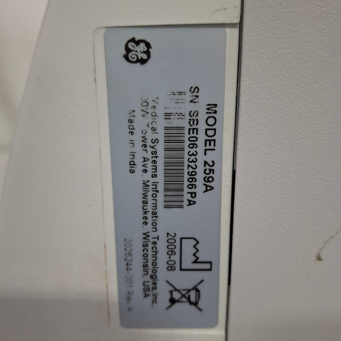 GE Healthcare Corometrics 250cx Series Model 259cx Fetal Monitor