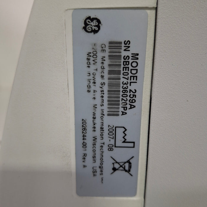 GE Healthcare Corometrics 250cx Series Model 259cx Fetal Monitor