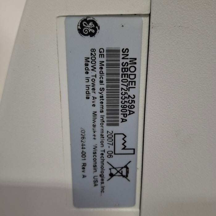 GE Healthcare Corometrics 250cx Series Model 259cx Fetal Monitor