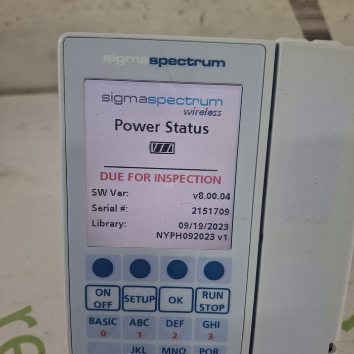 Baxter Sigma Spectrum 8.00.04 w/o Battery Infusion Pump