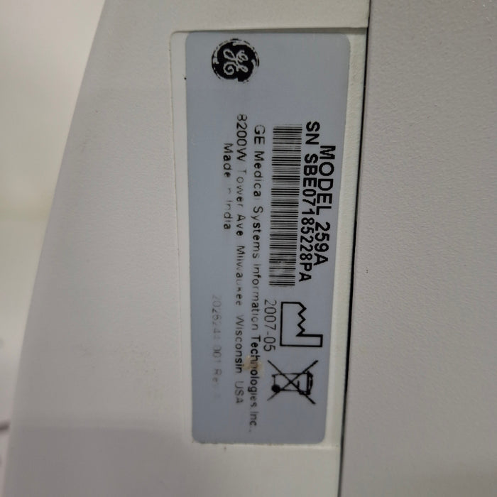 GE Healthcare Corometrics 250cx Series Model 259cx Fetal Monitor