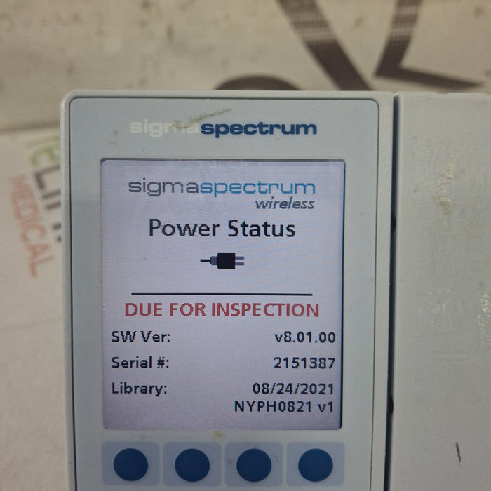 Baxter Baxter Sigma Spectrum 8.01.00 w/o Battery Infusion Pump Infusion Pump reLink Medical