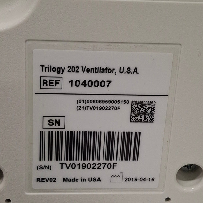 Respironics Trilogy 202 Ventilator