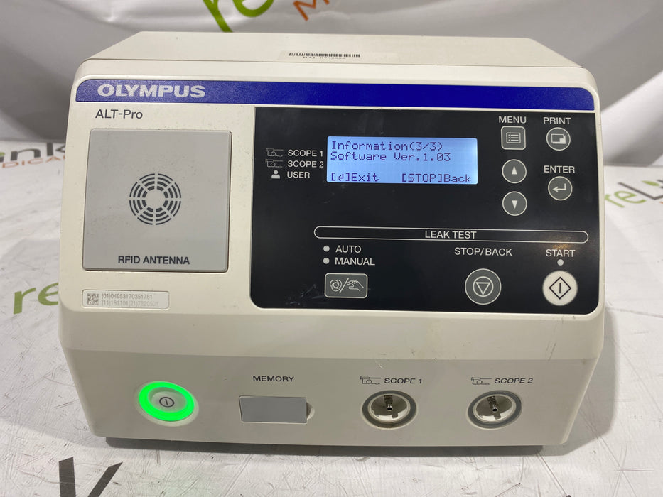 Olympus Olympus ALT-Pro Automated Endoscopic Leak Tester Flexible Endoscopy reLink Medical