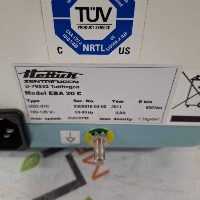 Hettich Instruments Hettich Instruments Zentrifugen EBA 20C Centrifuge Centrifuges reLink Medical