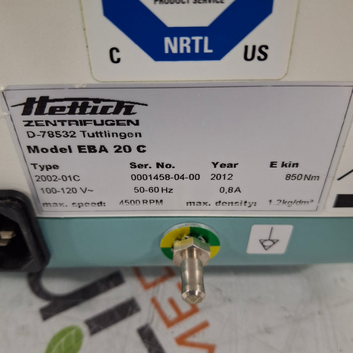 Hettich Instruments Hettich Instruments Zentrifugen EBA 20C Centrifuge Centrifuges reLink Medical