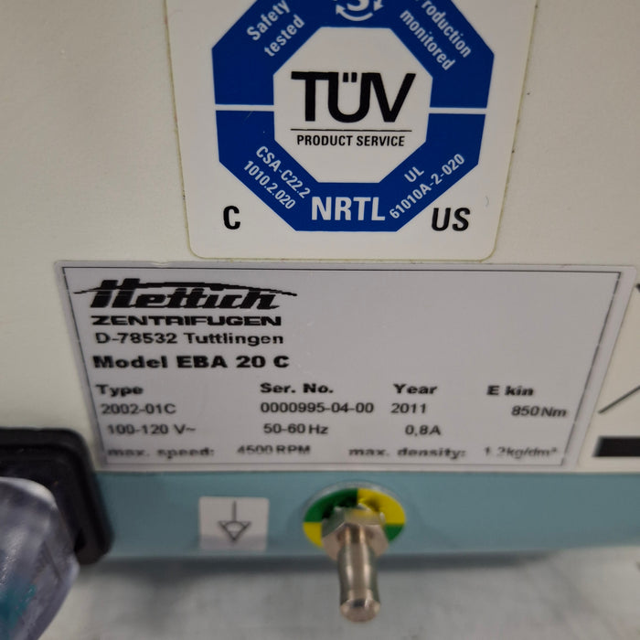 Hettich Instruments Zentrifugen EBA 20C Centrifuge
