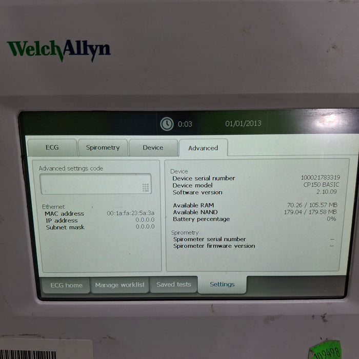 Welch Allyn Welch Allyn CP150 ECG Cardiology reLink Medical
