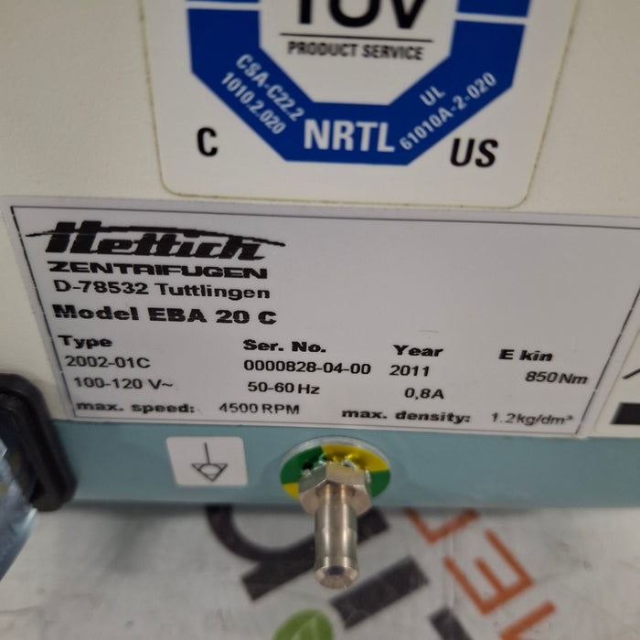 Hettich Instruments Hettich Instruments Zentrifugen EBA 20C Centrifuge Centrifuges reLink Medical