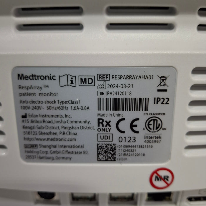 Medtronic Medtronic RespArray Patient Monitor w/ Quick Start Kit and Roll Stand Patient Monitors reLink Medical
