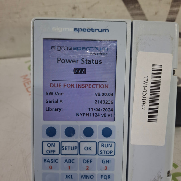 Baxter Sigma Spectrum 8.00.04 w/o Battery Infusion Pump