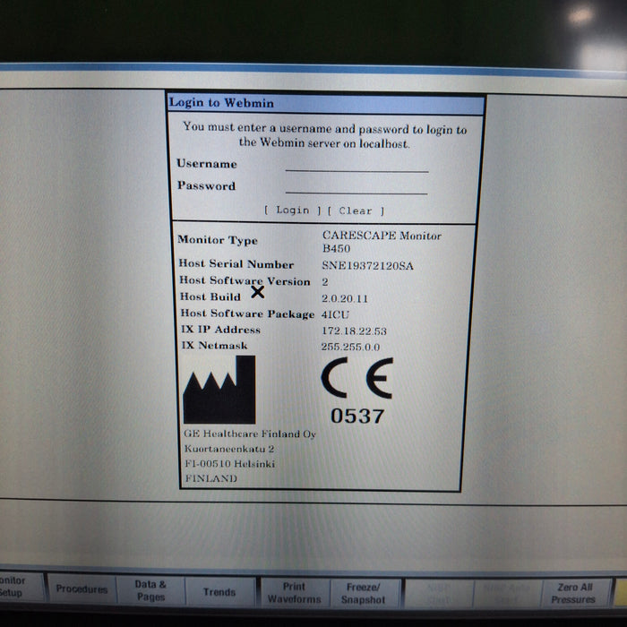 GE Healthcare GE Healthcare Carescape B450 Critical Care Patient Monitor Patient Monitors reLink Medical