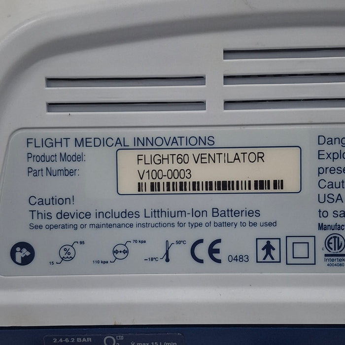 Flight Medical Innovations Flight Medical Innovations Flight 60 Turbine Ventilator Respiratory reLink Medical