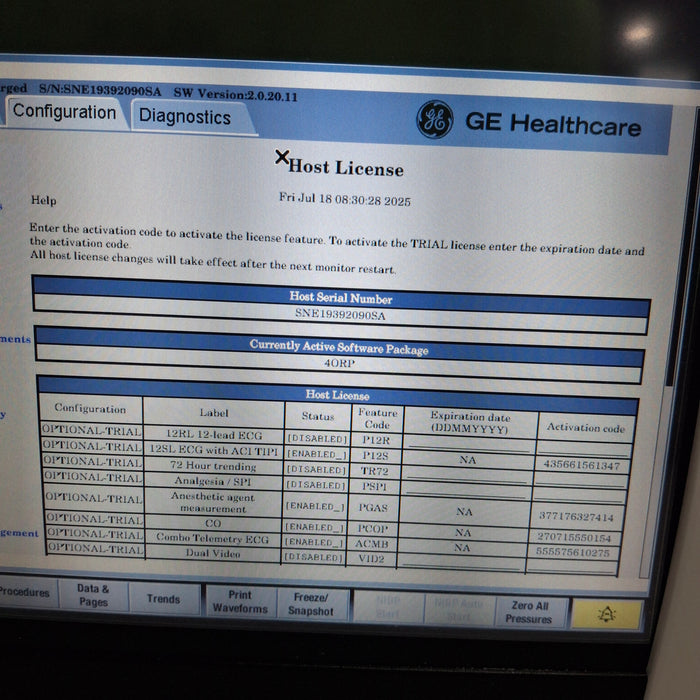 GE Healthcare GE Healthcare Carescape B450 Anesthesia Care Patient Monitor Patient Monitors reLink Medical