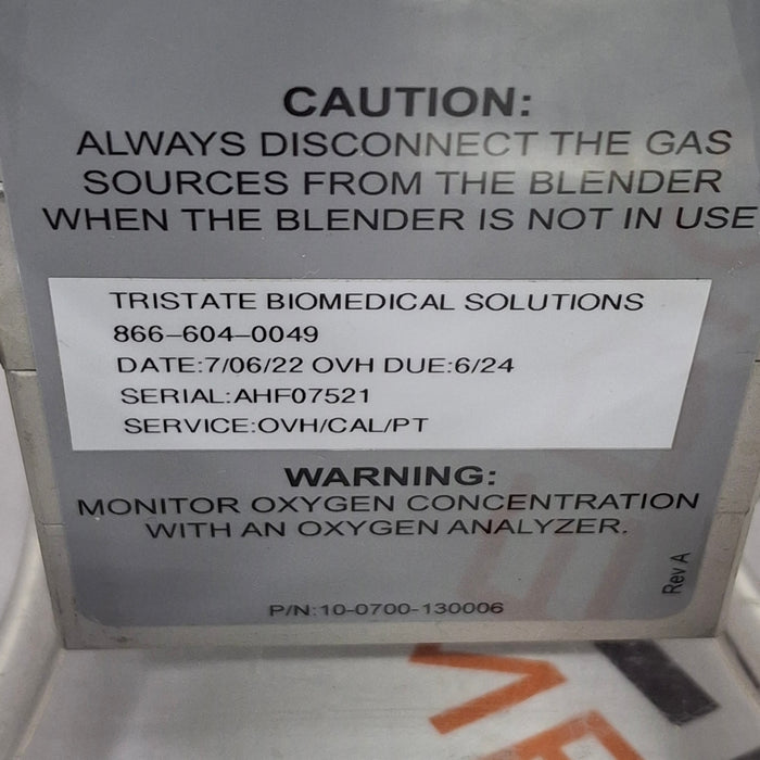 CareFusion CareFusion Bird Low Flow Air/O2 Blender Respiratory reLink Medical