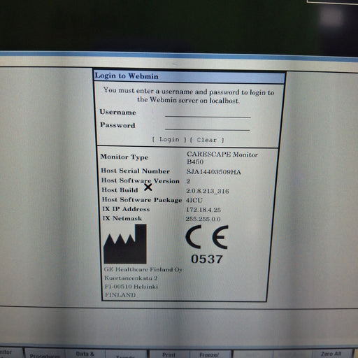GE Healthcare GE Healthcare Carescape B450 Critical Care Patient Monitor Patient Monitors reLink Medical