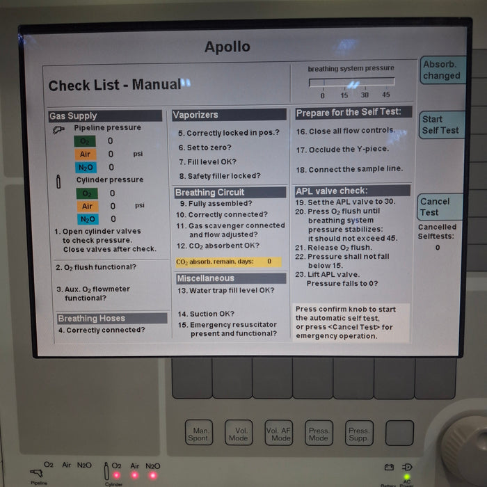 Draeger Medical Apollo Anesthesia System