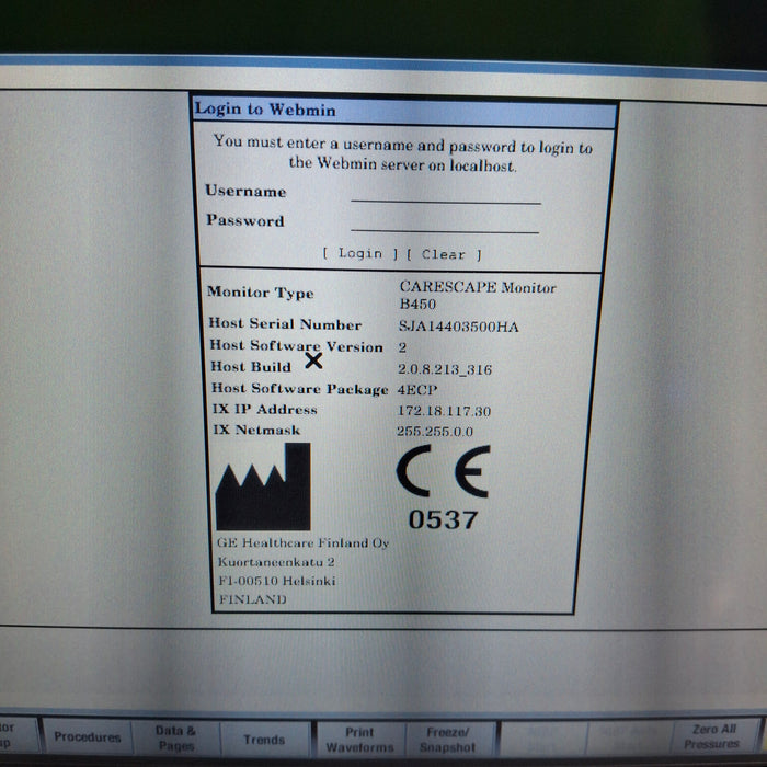 GE Healthcare GE Healthcare Carescape B450 Emergency Care Patient Monitor Patient Monitors reLink Medical