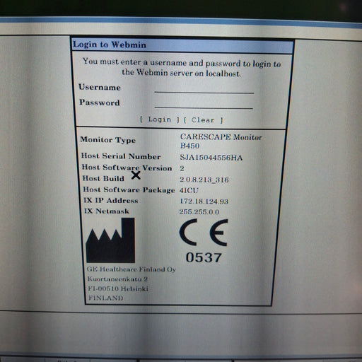 GE Healthcare GE Healthcare Carescape B450 Critical Care Patient Monitor Patient Monitors reLink Medical