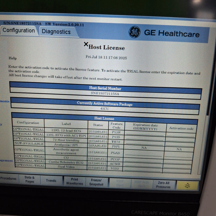 GE Healthcare GE Healthcare Carescape B450 Critical Care Patient Monitor Patient Monitors reLink Medical