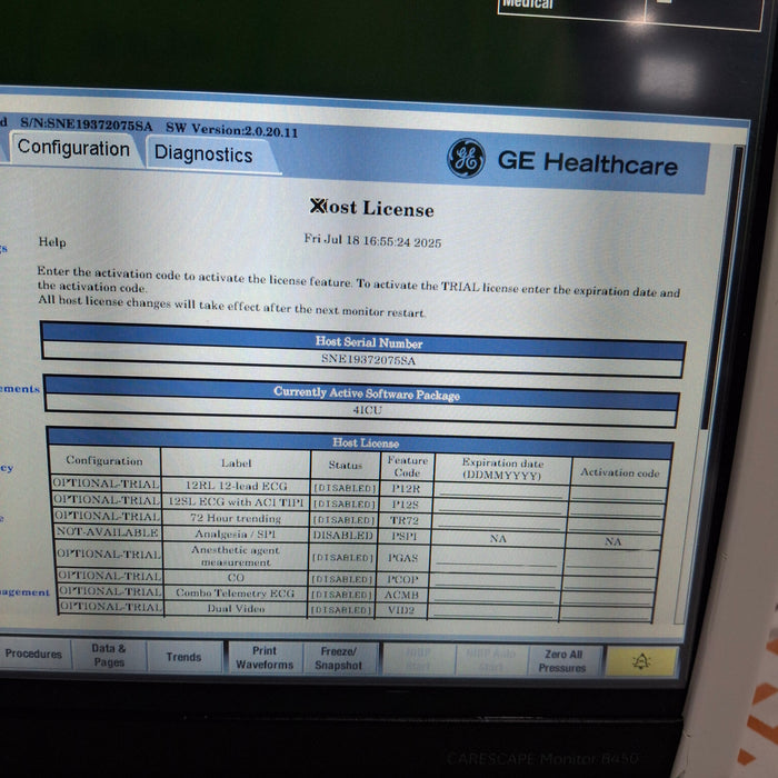 GE Healthcare GE Healthcare Carescape B450 Critical Care Patient Monitor Patient Monitors reLink Medical