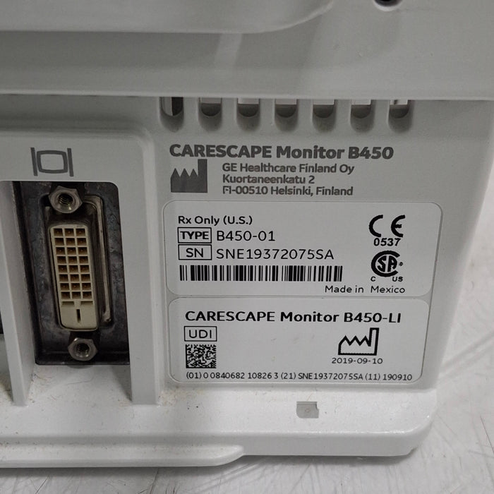 GE Healthcare GE Healthcare Carescape B450 Critical Care Patient Monitor Patient Monitors reLink Medical