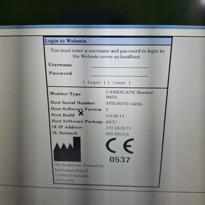 GE Healthcare GE Healthcare Carescape B450 Critical Care Patient Monitor Patient Monitors reLink Medical