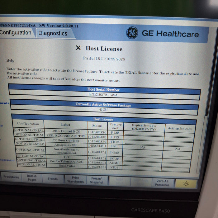 GE Healthcare GE Healthcare Carescape B450 Critical Care Patient Monitor Patient Monitors reLink Medical