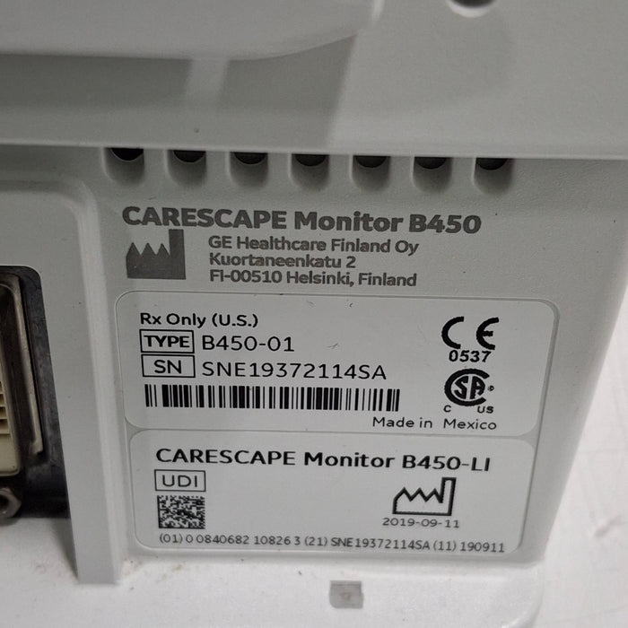 GE Healthcare GE Healthcare Carescape B450 Critical Care Patient Monitor Patient Monitors reLink Medical