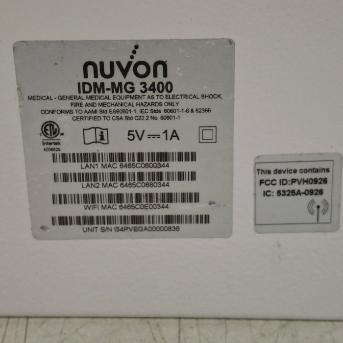 NUVON NUVON IDM-MG 3400 Electronic System Computers Tablets & Networking reLink Medical