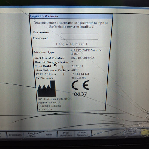 GE Healthcare GE Healthcare Carescape B450 Critical Care Patient Monitor Patient Monitors reLink Medical