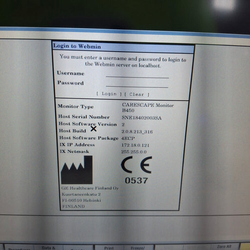 GE Healthcare GE Healthcare Carescape B450 Emergency Care Patient Monitor Patient Monitors reLink Medical