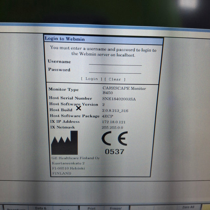 GE Healthcare GE Healthcare Carescape B450 Emergency Care Patient Monitor Patient Monitors reLink Medical